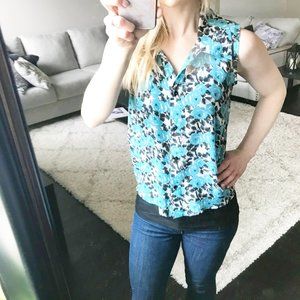 TULLE Anthropologie Sheer Floral Lace Blouse